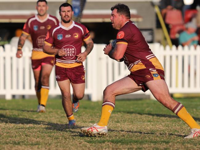 Josh Starling charges onto the ball. Picture: Steve Montgomery/Ourfootyteam