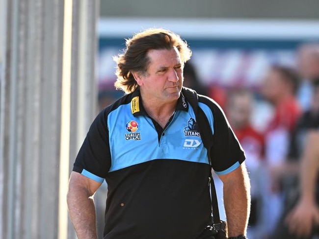 Des Hasler has refused to comment on the loss of Josiah Pahulu. Picture: NRL Photos