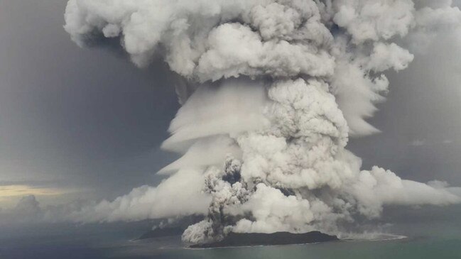 The 2022 Hunga-Tonga eruption is central to Associate Professor Rebecca Carey's research. Picture: Tonga Geological Services.