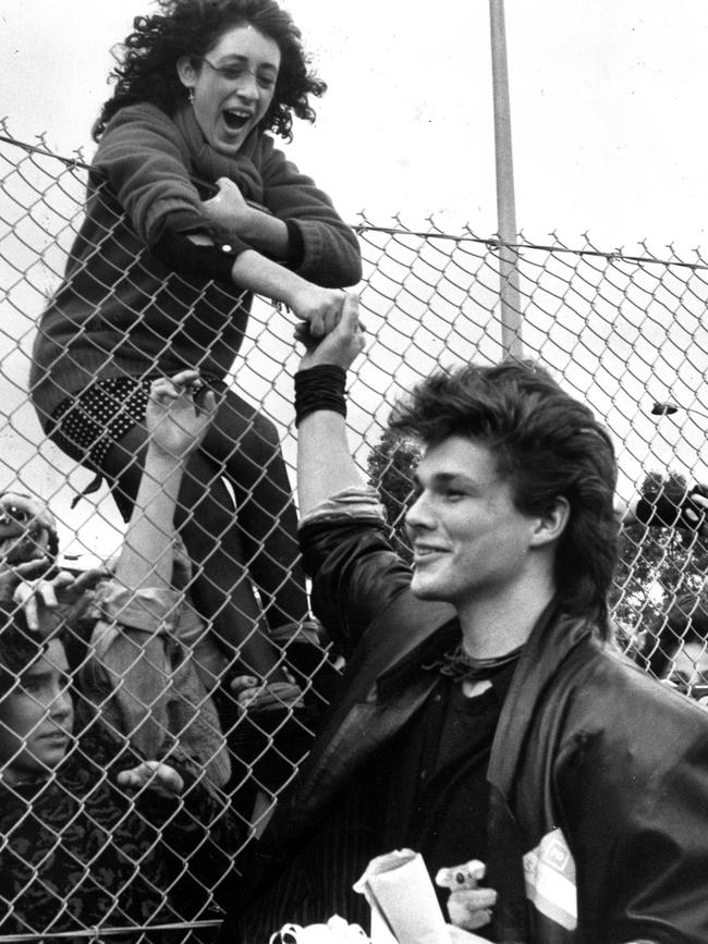 Morten Harket at Tullamarine Airport 1986. Pic: Supplied