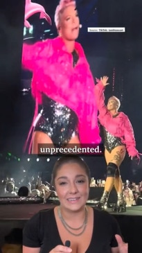 Fans are losing it over P!nk flying around at her concert