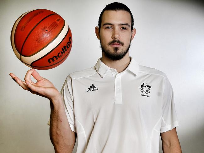 Announcement and training of the 2016 Rio Mens Olympic Basketball team in Melbourne today. Chris Goulding . Pic: Michael Klein