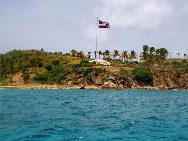 A view of Little St. James Island, in the US Virgin Islands, a property owned by Jeffrey Epstein, where he would allegedly transport young girls. Picture: AP