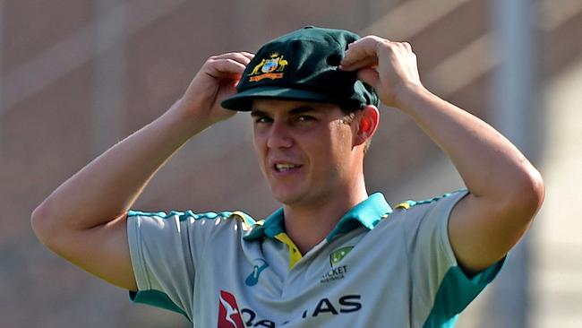 Mitch Swepson was finally awarded a Test cap. Picture: Asif Hassan / AFP