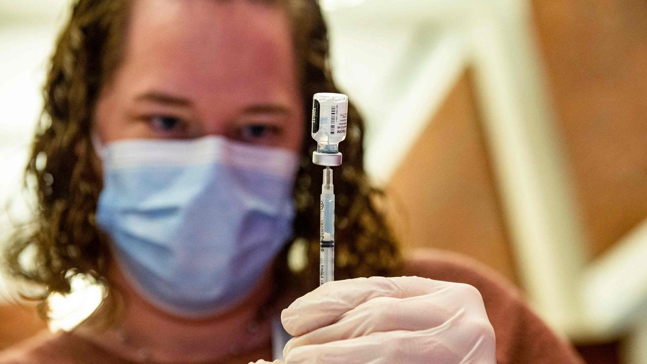 The US is changing wording around vaccines from ‘fully vaccinated’ to ‘up to date’. Picture: Joseph Prezioso Prezioso/AFP