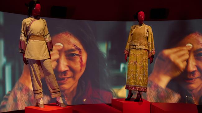 Robes by Michelle Yeoh in Crouching Tiger, Hidden Dragon at ACMI's Goddess exhibition. Picture: Eugene Hyland.