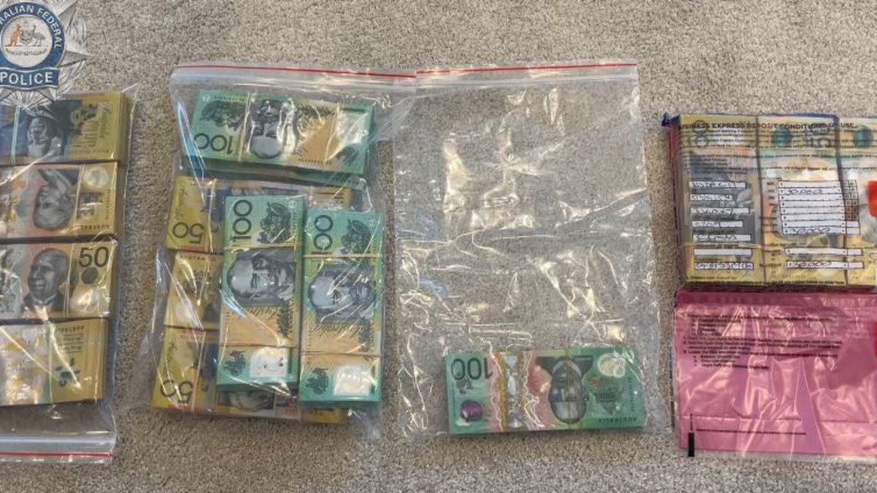 Some of the cash police found at the Bardon home.