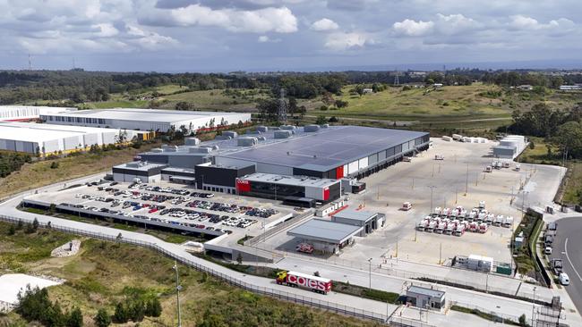 Coles Customer Fulfilment Centre at Wetherill Park in Western Sydney. Picture: Toby Zerna