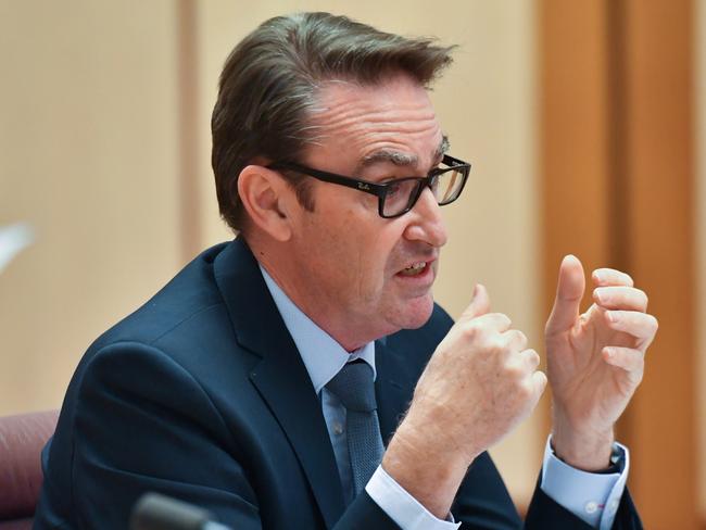 Secretary to the Treasury Dr Steven Kennedy appears before a Senate Inquiry Select Committee on COVID-19. Picture: AAP