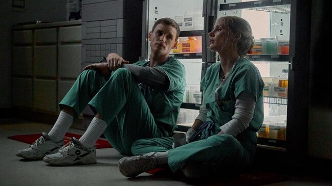 Eddie Redmayne and Jessica Chastain in The Good Nurse. Picture: Netflix