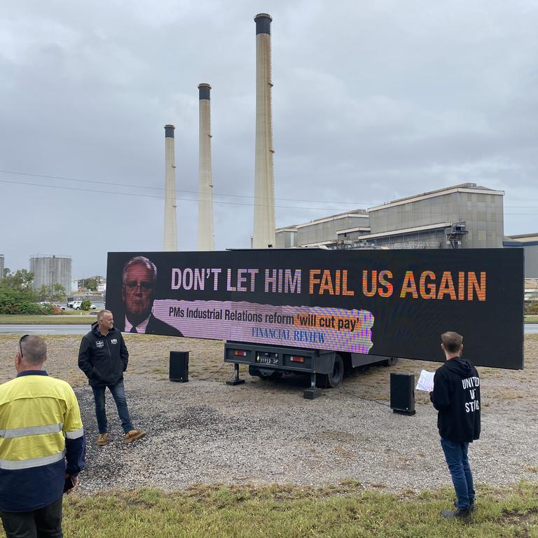 The QU campaign began in Flynn, outside the Gladstone Power Station but will also tour industrial hubs including Emerald, Blackwater, Gracemere and Rockhampton. Picture: Nilsson Jones