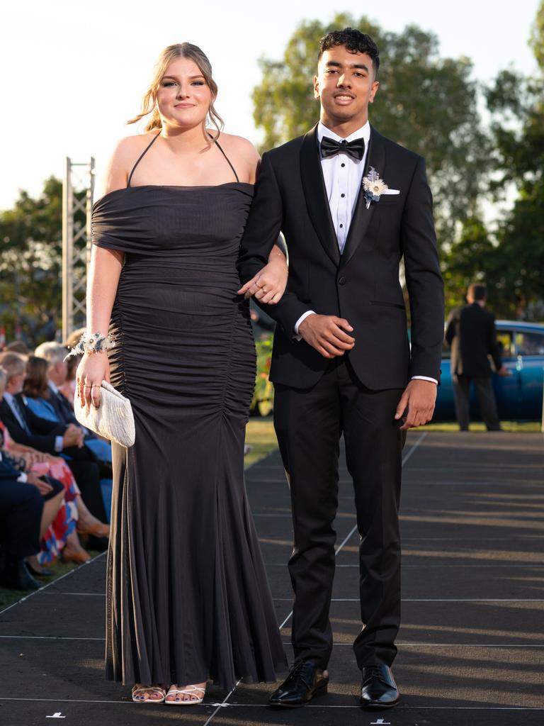 Amelia Doyle and Aryaan Menon at the 2024 Rockhampton Grammar School formal.
