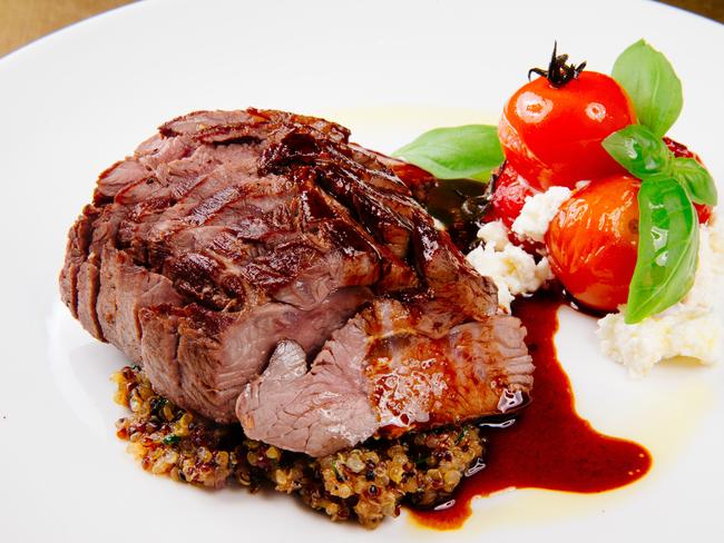 The Lamb with quinoa at the Mistelle restaurant in Double Bay. Picture: Jonathan Ng