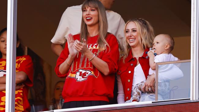 Taylor Swift is now reportedly dating NFL star Travis Kelce. Photo – Getty