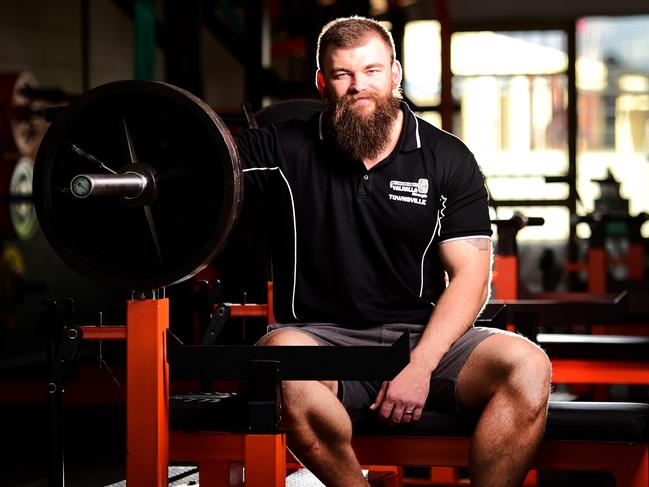 Valhalla Strength Townsville owner Brad Bowie was caught off guard with the easing of restrictions but is racing to open for members. Picture: Alix Sweeney