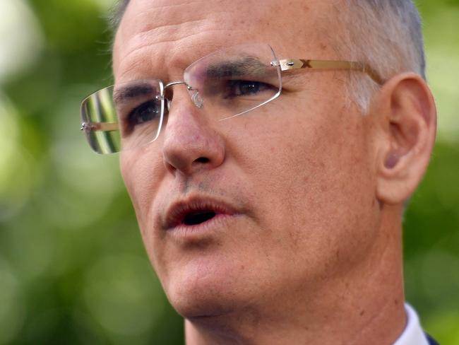 News Corp Australasia executive chairman Michael Miller at a press conference in Canberra, Wednesday, November 13, 2019. (AAP Image/Mick Tsikas) NO ARCHIVING