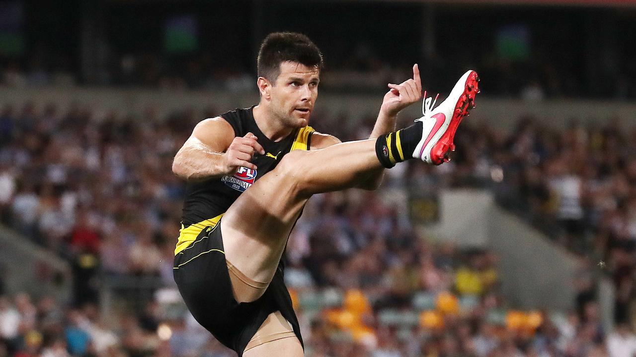 Trent Cotchin is back in the Tigers line-up. Picture: Michael Klein