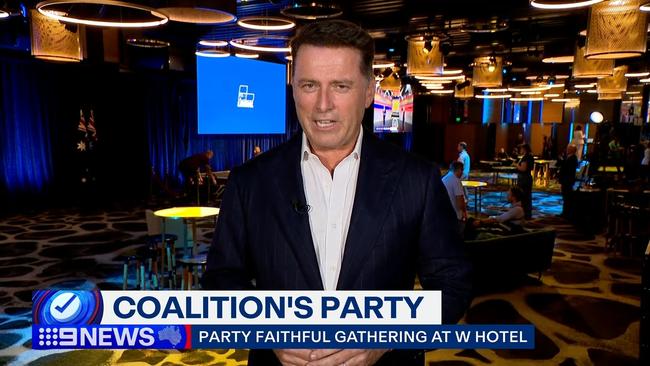 Who doesn’t love the chaotic patterned carpet of an RSL club? Picture: Channel 9