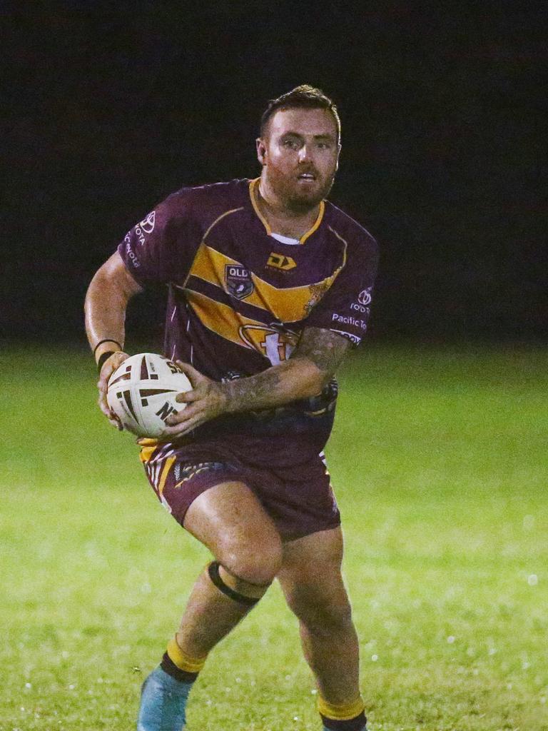 Cockatoos' Reece Hanlon in action in the Cairns and District Rugby League (CDRL) match between the Ivanhoe Knights and the Southern Suburbs Cockatoos, held at Smithfield. Picture: Brendan Radke