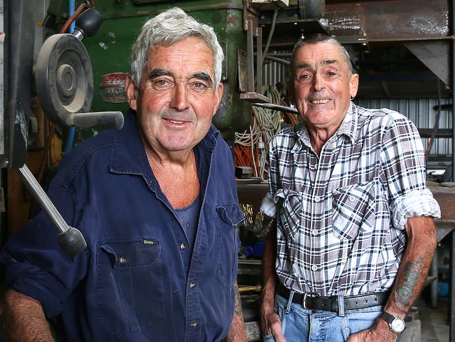 TASMANIAN brothers Norm Cairns 69, left, and Peter Cairns 67, both of Woodbridge, were part of a small but gutsy band of Vietnam Veterans called the Tunnel Rats. Picture: SAM ROSEWARNE.