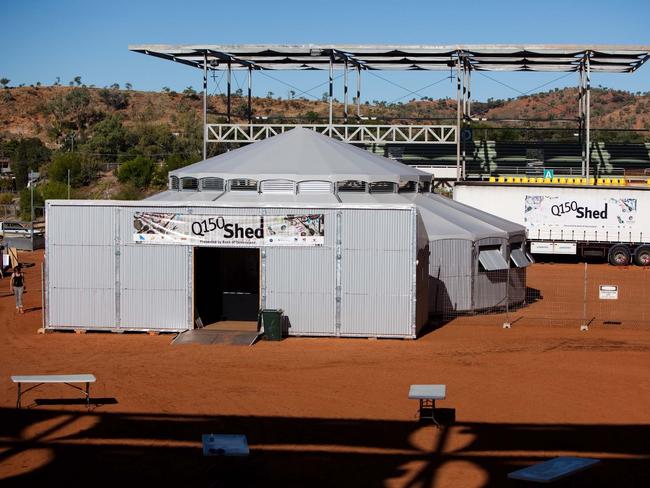 The Q150 Shed will stop at The Strand from June 18 to 20, filled with displays, music and dancing to celebrate Queensland's 150th birthday. the Shed in Mount Isa recently.