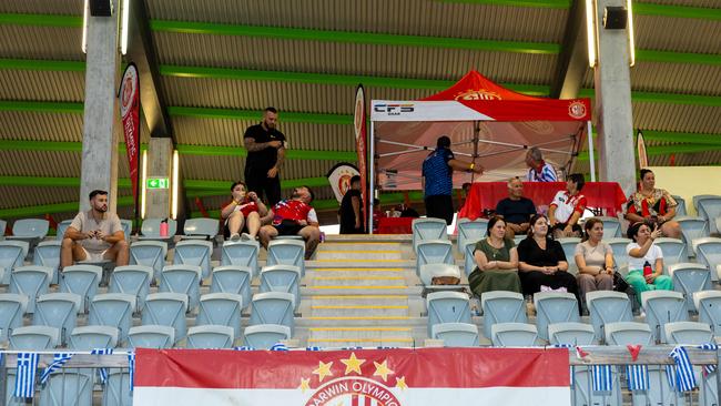 Fans in the stands at the fifth GleNTi Cup clash – 2025. Picture: Pema Tamang Pakhrin
