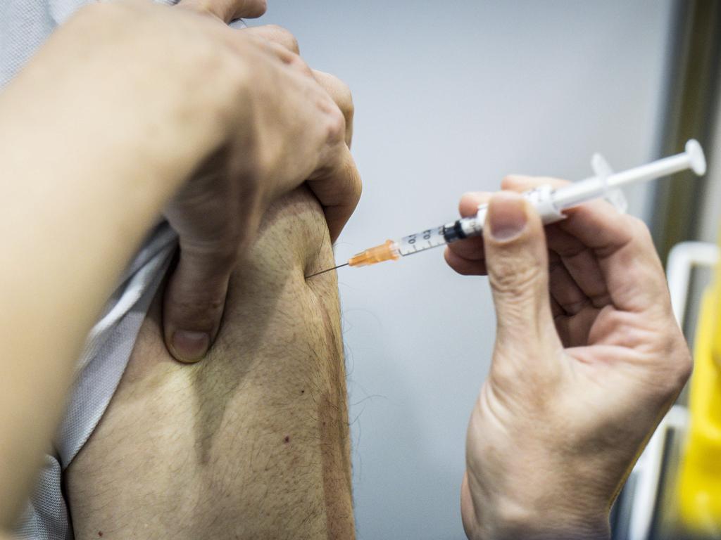 People are urged to get vaccinated. Picture: Tony McDonough/NCA NewsWire