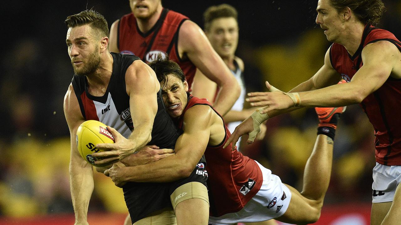 Sam Fisher in action for St Kilda in 2016. Picture: AAP Image/Julian Smith