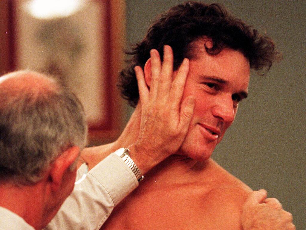 Matt Adamson undergoes a medical ahead of a Super League tri-series game against Queensland in 1997.