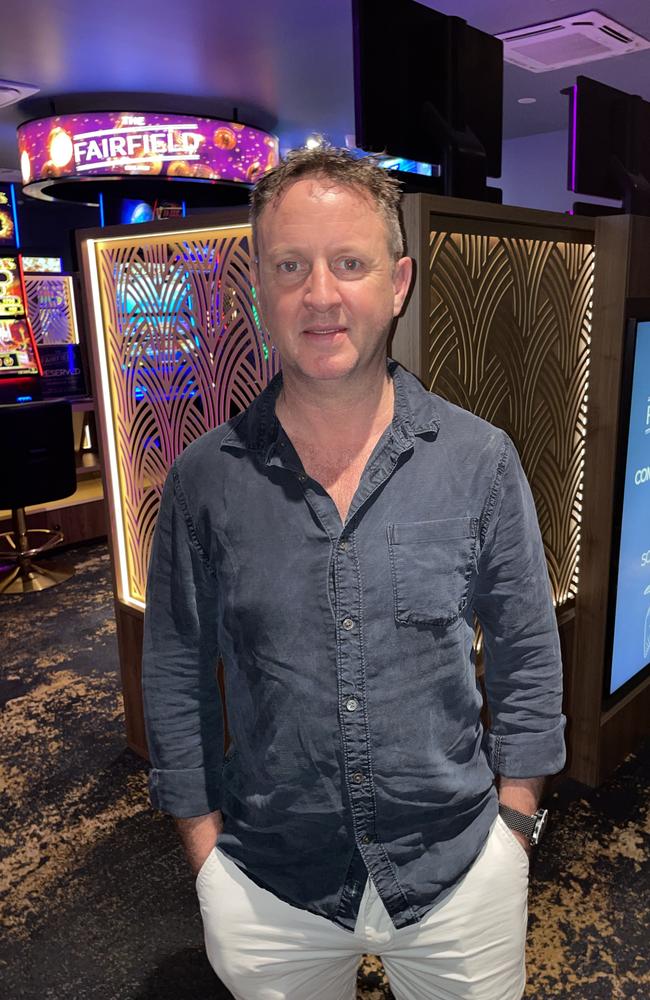 The Fairfield's (formerly Oonoonba Hotel) owner Paul Fraser inside the new gaming lounge. Picture: Leighton Smith.