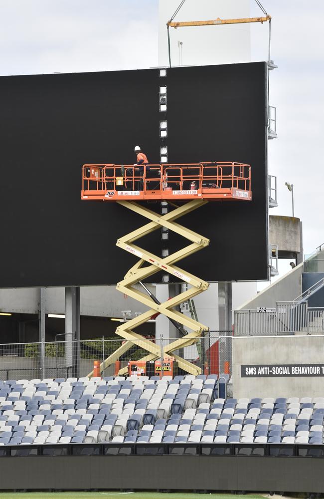 The state government has funded the scoreboard to the tune of $3m. Picture: Alan Barber.