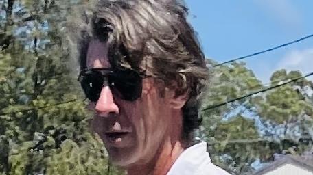 Daniel Lee Fraser leaves Coffs Harbour court charged with failing to comply with reporting obligations of being on the child protection register and allegedly possessing child abuse material.