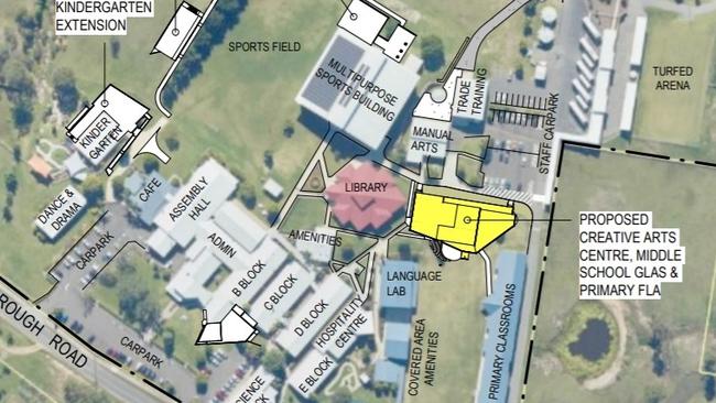 Layout of the school’s upcoming expansion.