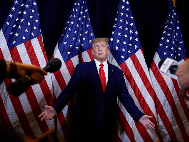 Former US President Donald Trump has said he expects to be arrested on Tuesday and has called for supporters to protest on his behalf. Picture: AFP