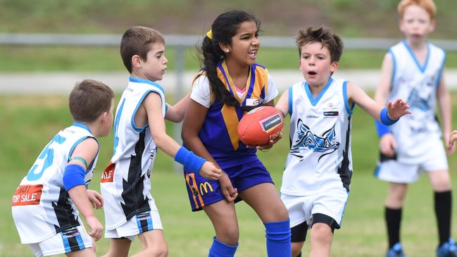 Narre North Foxes and Cranbourne in action in the SEJFL. Picture: Chris Eastman