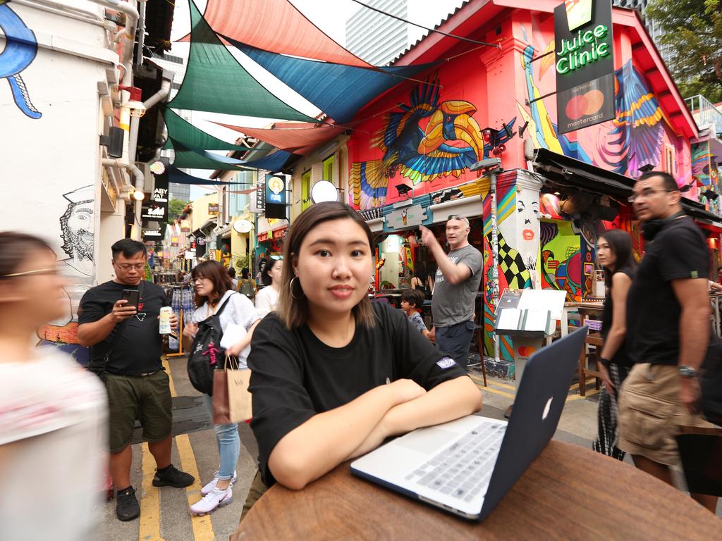 Hong Kong student Nikki Lo is studying design and activism in Singapore. Picture: Vanessa Hunter