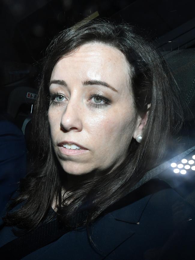 Kaila Murnain leaves ICAC last week. Picture: AAP