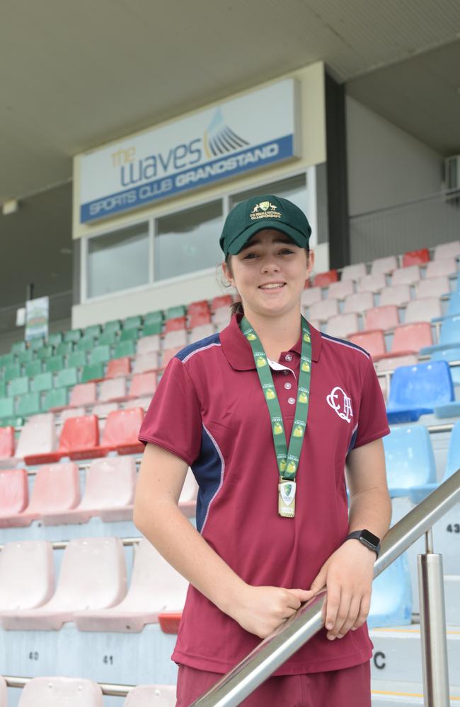 Bundaberg's Lucy Hamilton has been selected for the Australian under-15 team after success at the recent nationals for Queensland in under-15 cricket.