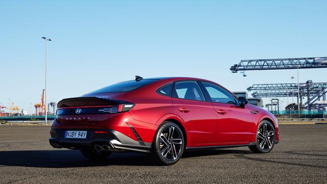 Hyundai’s Sonata looks futuristic, but has traditional values.