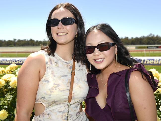 Apiam Bendigo Cup was held at Bendigo Racecourse, Bendigo, Victoria, on Wednesday, October 30th, 2024. Pictured enjoying the horse racing carnival are Steph and Mya. Picture: Andrew Batsch