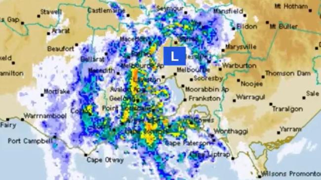 Rain will smash Melbourne and much of Victoria for the next few days. Picture: BOM