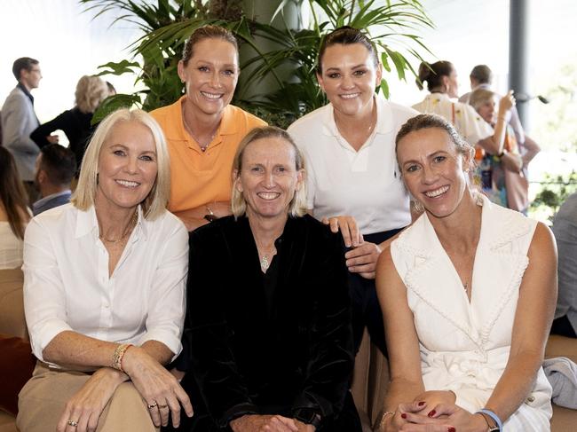 Renae Stubbs, Sam Stosur, Nicole Pratt, Casey Dellacqua and Alicia Molik. Picture: Fiona Hamilton/Tennis Australia