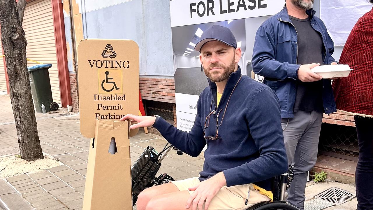 Shane Hryhorec couldn‘t cast his vote on Saturday because a polling centre on Kyle Pl at Port Adelaide had no ramp.