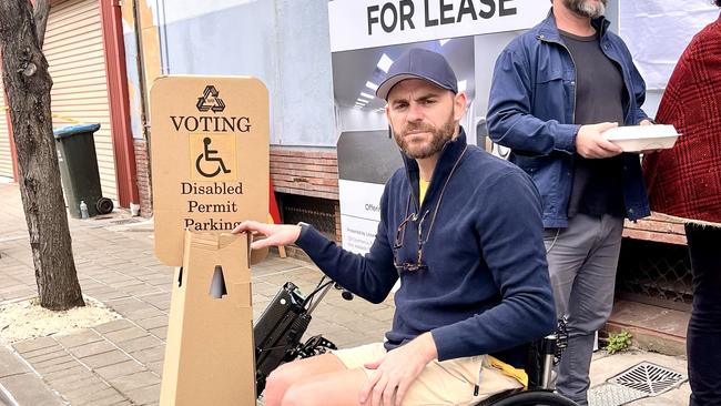 Shane Hryhorec couldn‘t cast his vote on Saturday because a polling centre on Kyle Pl at Port Adelaide had no ramp.