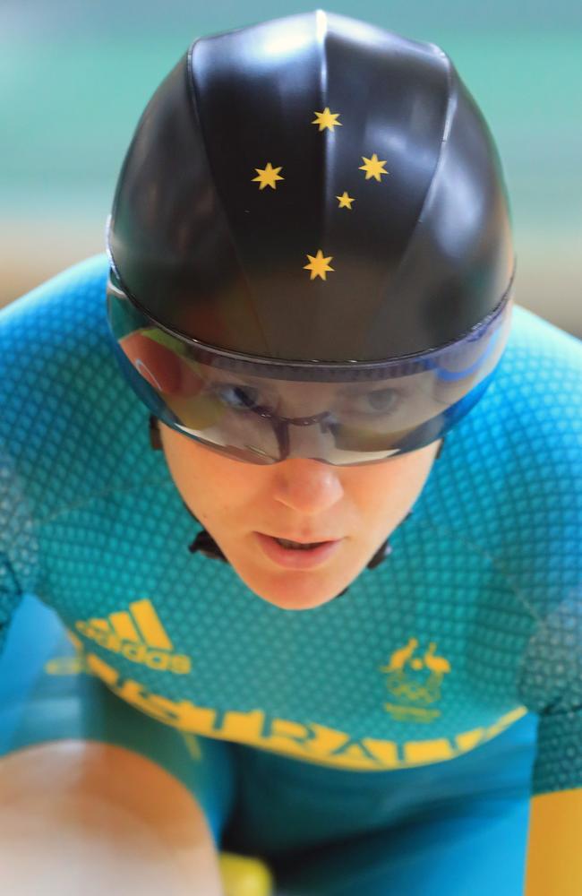 Anna Meares won’t have to ride against Victoria Pendleton this Olympics. Picture: Alex Coppel.