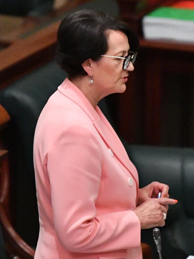 Attorney-General Vickie Chapman in Question Time on Thursday. Picture: AAP / David Mariuz