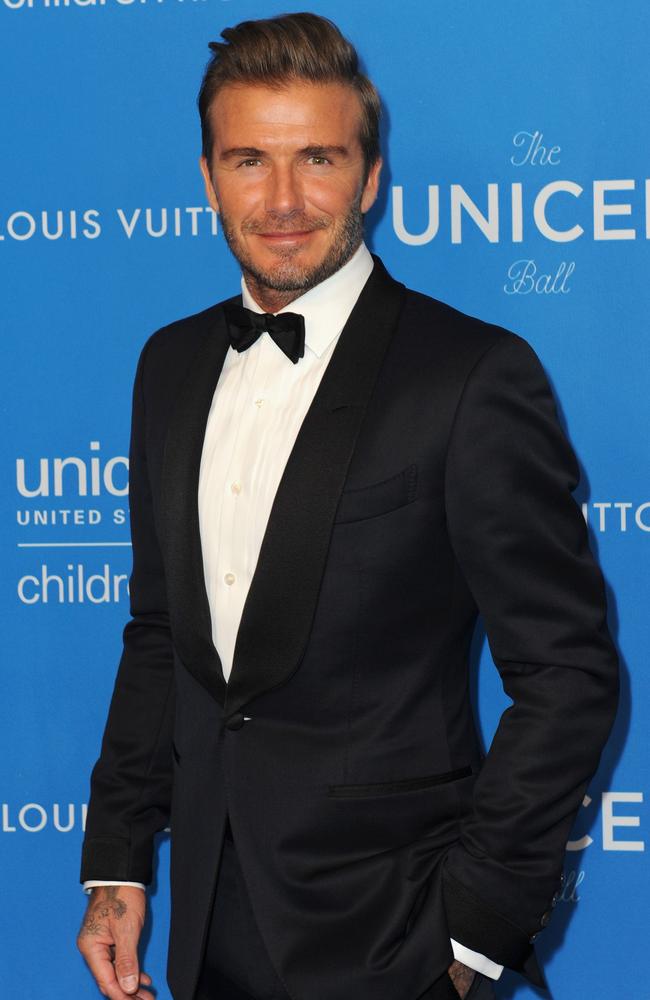 Honoree David Beckham attends the 6th Biennial UNICEF Ball at the Beverly Wilshire Four Seasons Hotel on January 12, 2016 in Beverly Hills, California. Picture: Joshua Blanchard/Getty Images/AFP