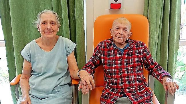 Vietnam war veteran Vincent Louis O’Keefe and surviving wife Mary. Townsville-born Mr O’Keefe worked as a refrigeration mechanic and then as a groundsman at Ignatius Park College. Picture: Supplied