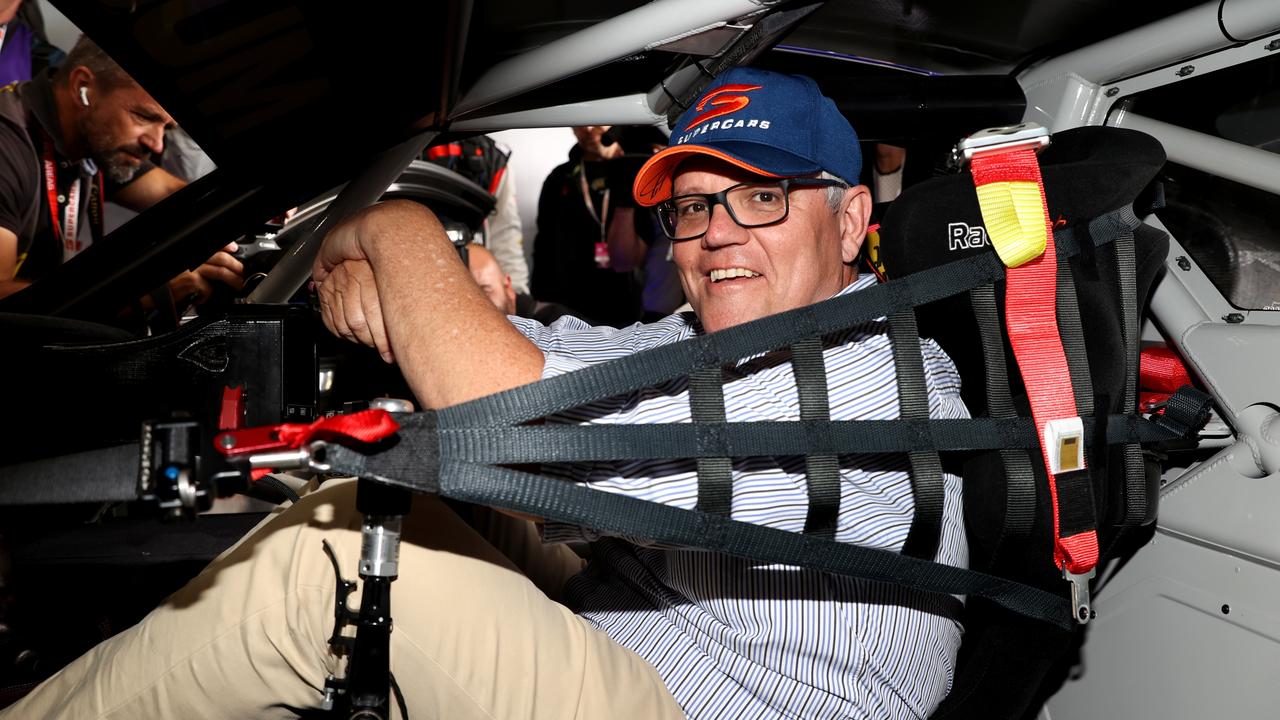 The PM as everywhere at Bathurst. (Photo by Brendon Thorne/Getty Images)