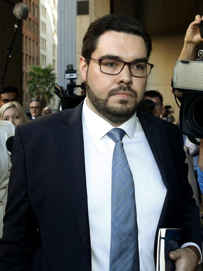 Bruce Lehrmann arrives at the Federal Court Sydney. Picture: NCA NewsWire / John Appleyard